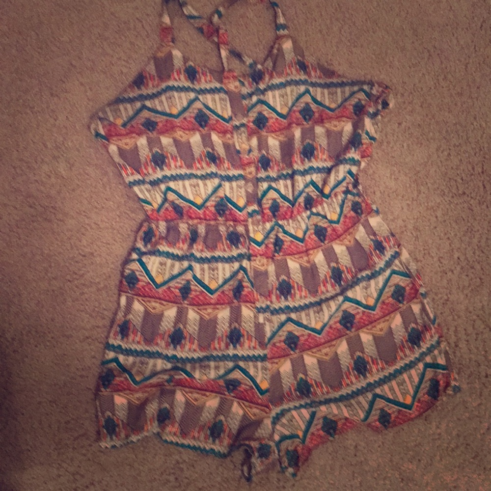Romper shorts Aztec/tribal design
